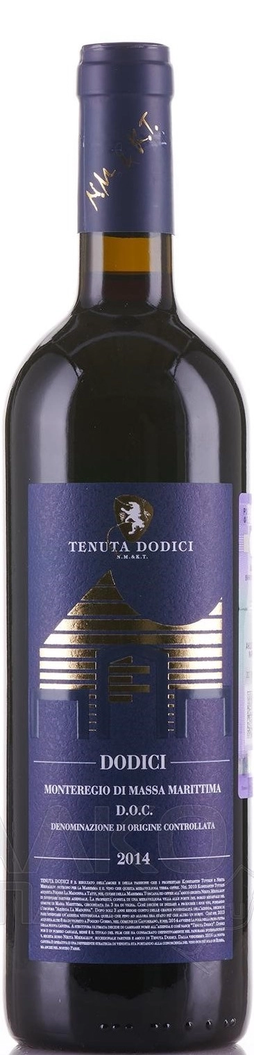 Вино Tenuta Dodici Monteregio di Massa Marittima DOC Тенута Додичи Монтереджио ди Масса Мариттима 2014 750 мл