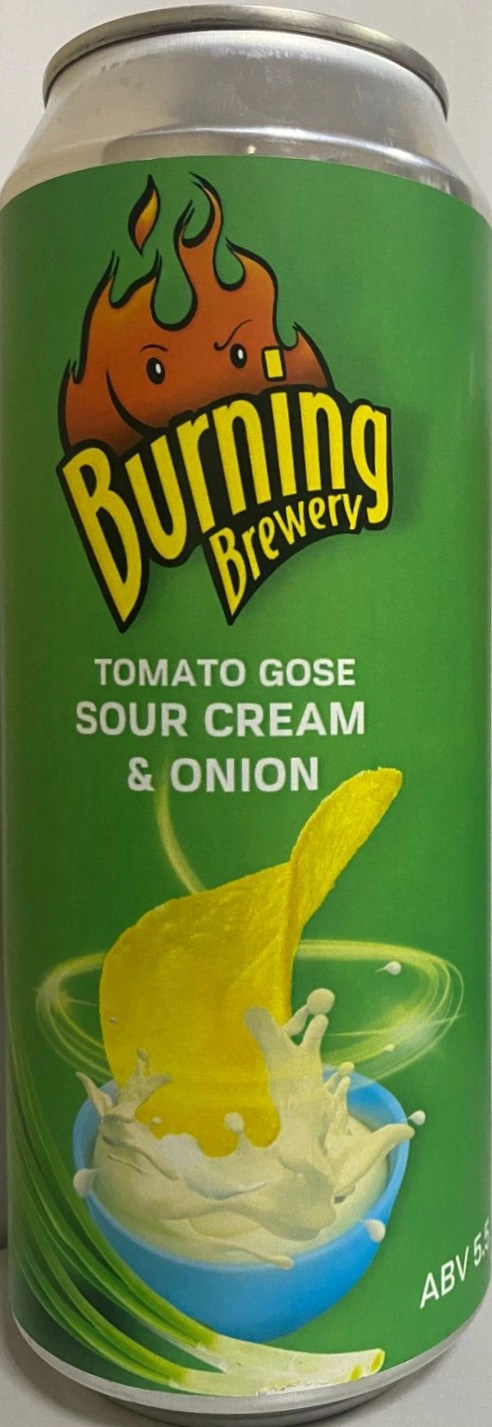 Пиво  Burning Brewery  Tomato Gose  Sour Cream Onion  Бернинг Брейвери Томато Гозе  Сметана и Лук  500   ж/б   500   мл