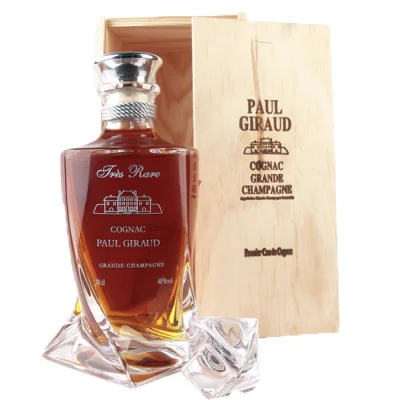 Коньяк Paul Giraud Très Rare Grande Champagnе decanter & wooden box Поль Жиро Тре Рар Гранд Шампань декантер в деревянной коробке 700 мл