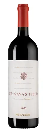 Вино Hilandar St. Sava`s Field  2016  750 мл  14%