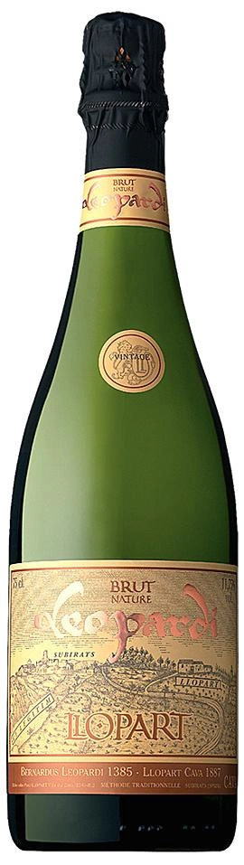 Игристое вино Llopart Cava Leopardi Brut Nature gift box  2008 750 мл