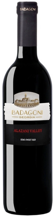 Вино   Badagoni, "Alazani Valley" Semi-Sweet Red   Бадагони  Алазанская Долина красное  750 мл