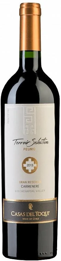 Вино Casas del Toqui, "Terroir Selection" Gran Reserva Carmenere, Cachapoal Valley DO, 2013/Вино Казас дель Токи, "Терруар Селекшн" Гран Резерва Карменер, 2013, 0,75