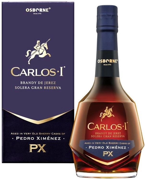 Бренди Osborne  "Carlos I"  Pedro Ximenez gift box   700 мл