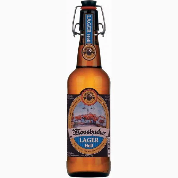 Пиво Moosbacher Lager Hell Моосбахер Лагер Хелл стекло 500 мл