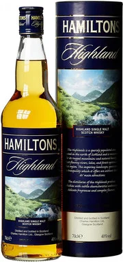 Виски Hamiltons Highland  Single Malt in tube Хамильтон Хайленд  Сингл Молт в тубе 700 мл