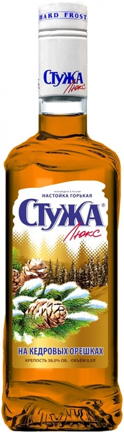 Настойка горькая Стужа  Люкс на кедровых орешках 500 мл