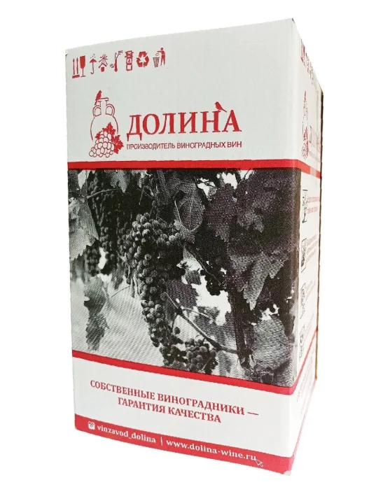Вино Долина Шардоне  баг-ин-бокс  10 л