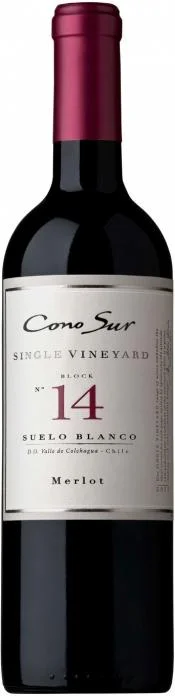 Вино Cono Sur  Single Vineyard  Merlot Colchagua Valle DO  Коно Сур Сингл Виньярд  Мерло 2012  750 мл