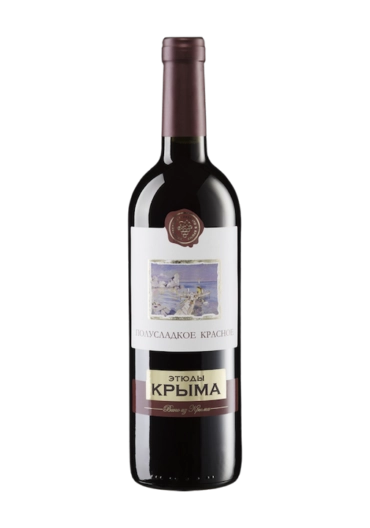 Вино  Этюды Крыма  полусладкое красное 750 мл