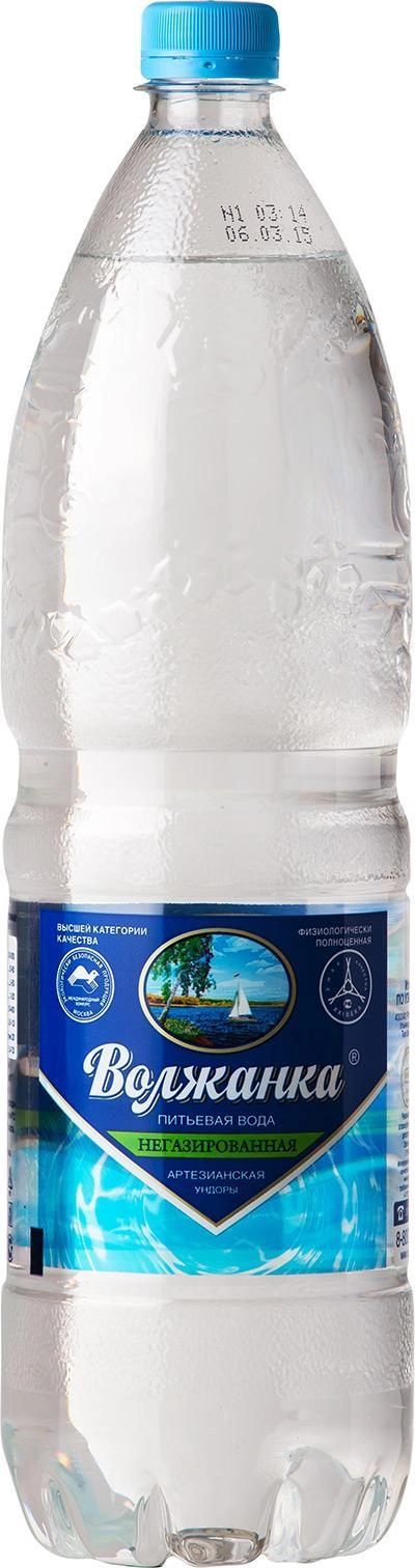 Вода Volzhanka still water  (plastic)/Волжанка питьевая негазированная вода (ПЭТ), 1,5л