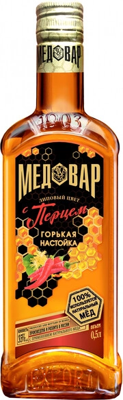 Настойка   Зеленая линия  Медовар Липовый Цвет с Перцем  500 мл