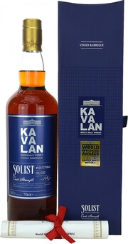 Виски Kavalan Solist Vinho Barrique Cask Single Cask Strength  gift box Кавалан Солист Виньо Баррик Каск Сингл Каск Стренгс 56,3% в подарочной упаковке 700 мл