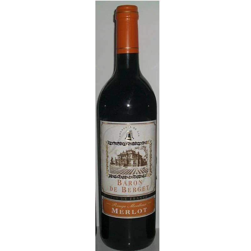 Вино Baron de Berget Merlot Moelleux Барон де Берже Мерло Полусладкое 750 мл