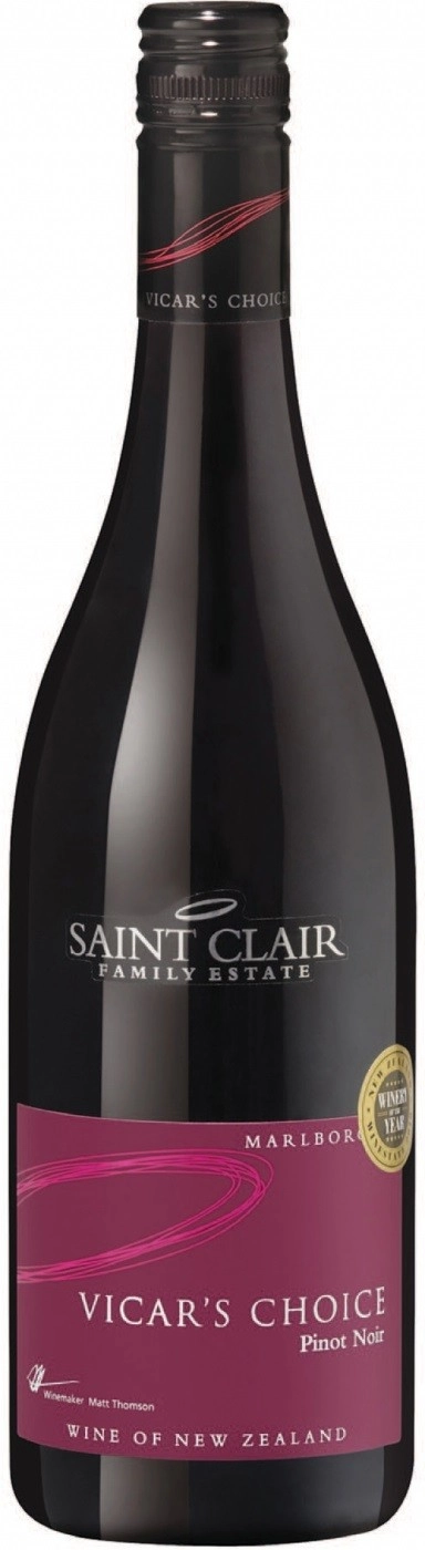 Вино Saint Clair Vicar’s Choice Pinot Noir Викарз Чойс Пино Нуар  2019 750 мл