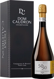 Шампанское Dom Caudron 50/50 Sublimite Brut gift box 2011 750 мл 12 %