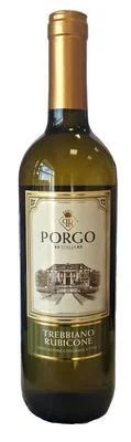 Вино Porgo Trebbiano,  "Порго Италия Треббьяно Рубиконе", белое полусухое 11%, регион Эмилия-Романья
