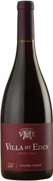 Вино Вилла Маунт Иден, Пино Нуар, Villa Mt Eden, Pinot Noir, Sonoma Coast, 2009, 750 мл