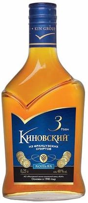 Коньяк  Киновский Трехлетний Фляжка 100 мл