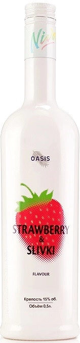 Ликер   Oasis  Strawberry   & Slivki  500 мл