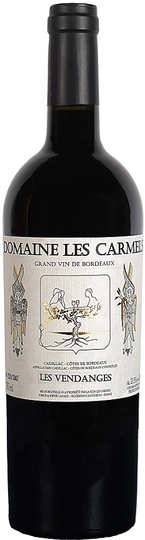 Вино  Domaine les Carmels Cadillac Cotes de Bordeaux Les Vendanges Ле Вандаж  2019  750 мл  14,5%