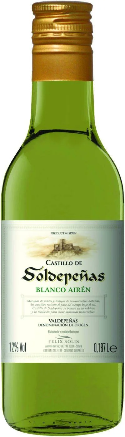 Вино Felix Solis Castillo de Soldepenas Airen Valdepenas DO Кастильо де Сольдепеньяс Айрен 2016 187 мл