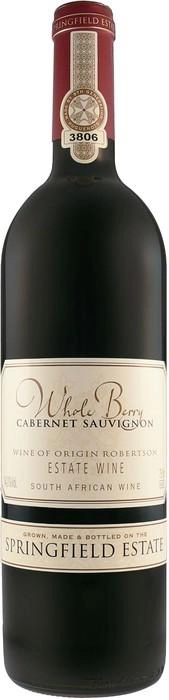 Вино Springfield Estate Whole Berry Cabernbet Sauvignon Спрингфилд Истейт Хоул Бери Каберне-Совиньон 2018 750 мл