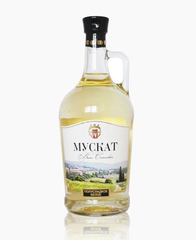 Вино столовое Вино-Гранде Мускат Сортовая белое полусладкое 750 мл