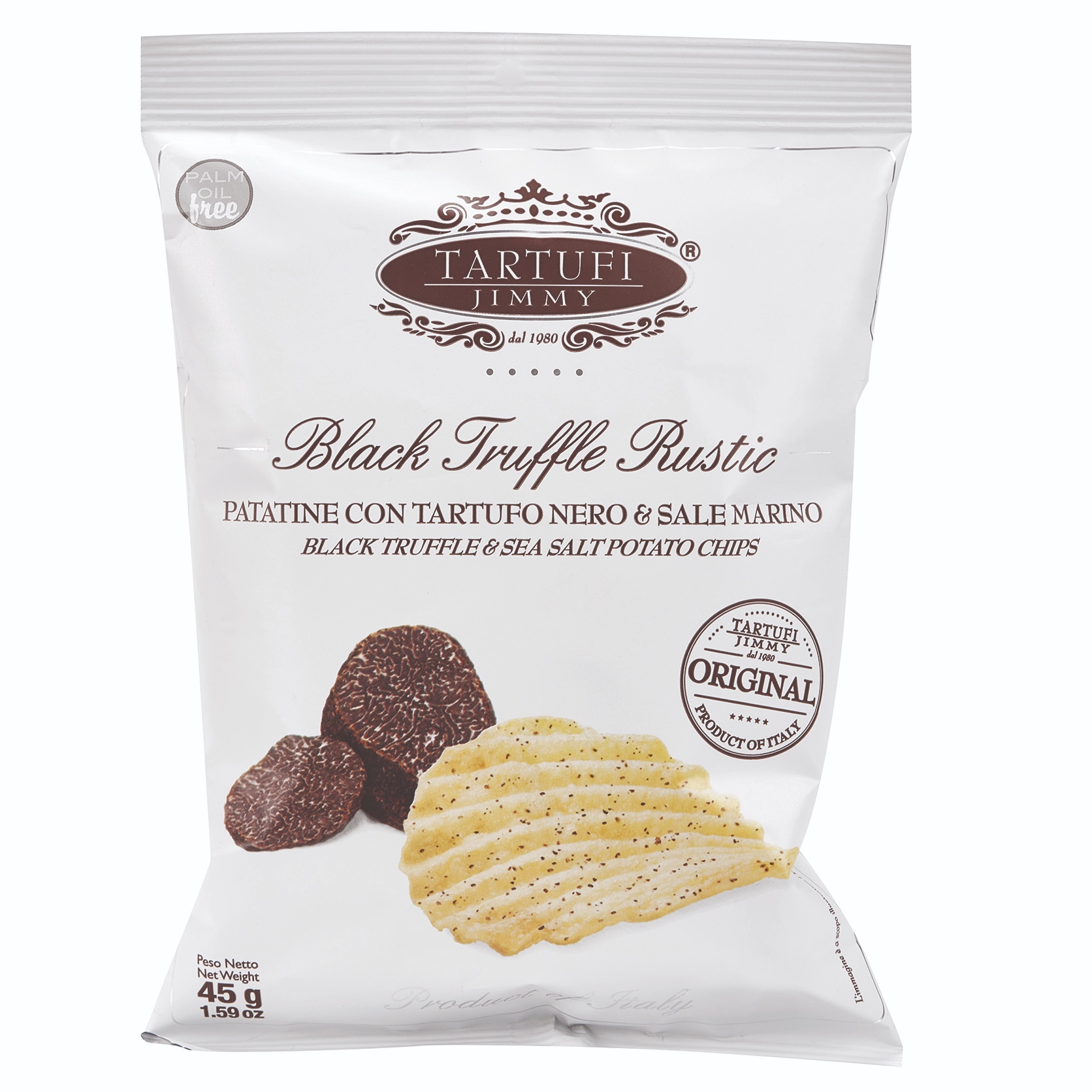 Чипсы с черным трюфелем по-деревенски Tartufi Jimmy 90 гр