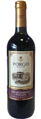 Вино Porgo Negroamaro,  "Порго Италия Негроамаро Пулья", красное полусухое 13%, регион Пулья