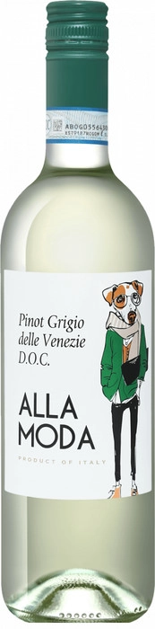 Вино  Alla Moda Pinot Grigio delle Venezie DOC    Алла Мода Пино Гриджо Делле Венецие 2022  750 мл