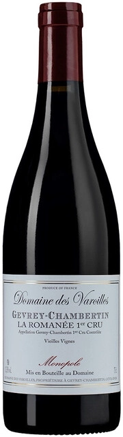 Вино  Domaine de Varoilles Gevrey Chambertin 1-er Cru La Romanee  Домен де Варуай  Жевре-Шамбертен Премье Крю  Ла Романе   2016 750 мл