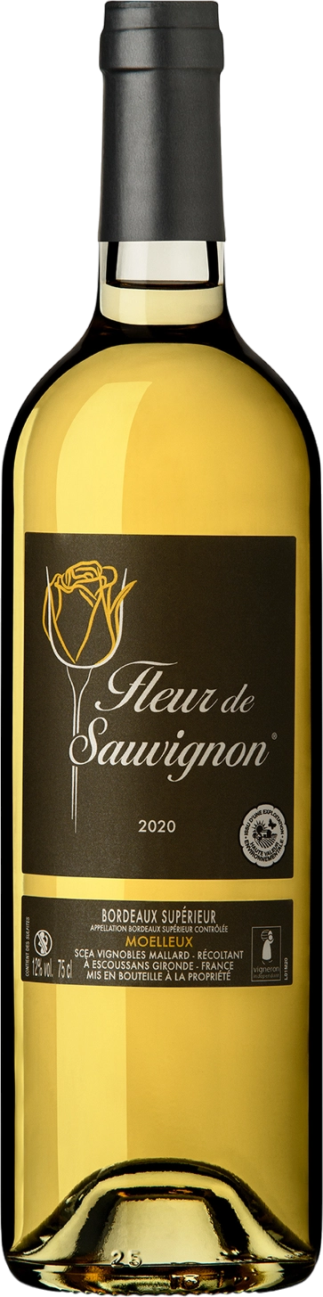Вино  Vignobles Mallard Fleur de Sauvignon Bordeaux Supérieur Moelleux 2020  750 мл  13 %