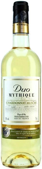 Вино Val d'Orbieu-Uccoar, "Duo Mythique" Muscat-Chardonnay, Pays d'Oc IGP, Дуо Мифик Шардоне Мускат бел. сух. 2013 13%