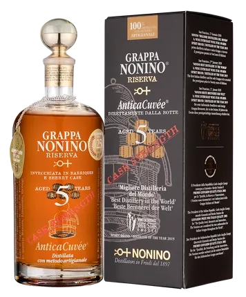 Граппа Grappa Nonino Riserva Antica Cuvee Cask Strength gift box  2015  700 мл