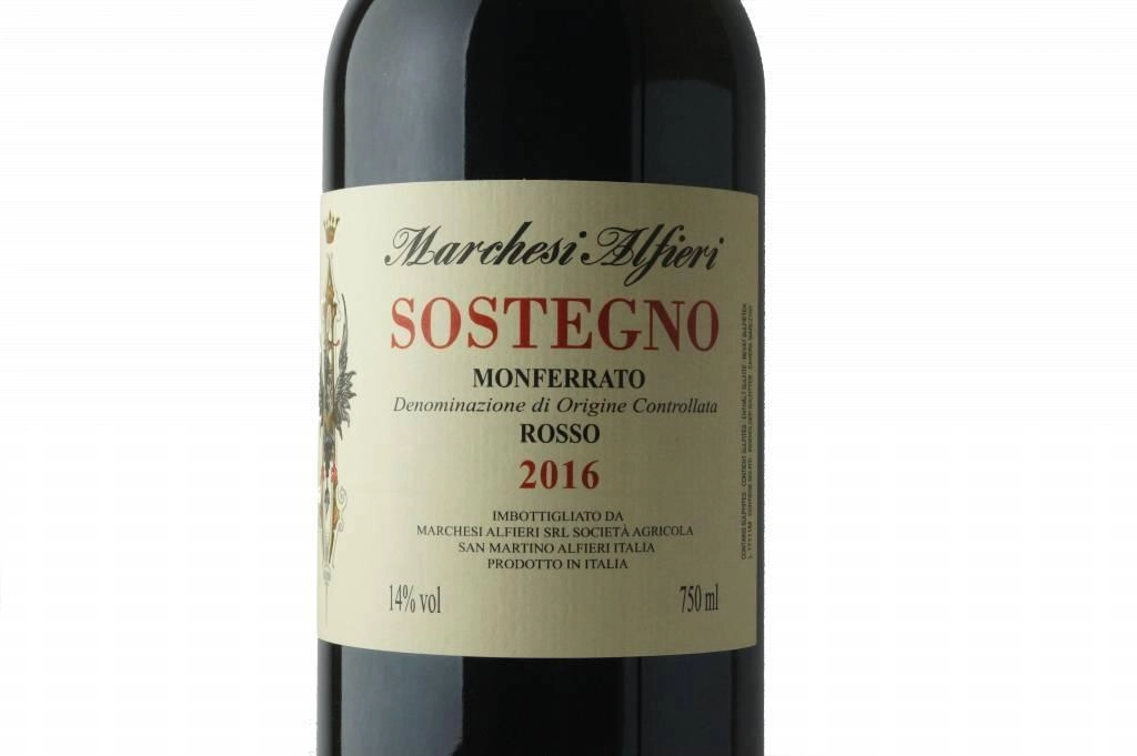 Вино Marchesi Alfieri Sostegno Monferrato DOC (Barbera & Pinot noir) Маркези Альфиери  Состэньо Монферрато DOC (Барбера и Пино нуар) 2017 750 мл