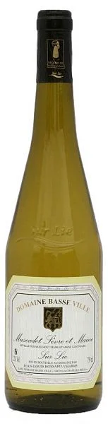 Вино Domaine Basse Ville Muscadet Sevre et Maine AOC Sur Lie 2024  750 мл