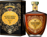 Коньяк Шахназарян Жемчужина Армении 5-летний в подарочной коробке  500 мл