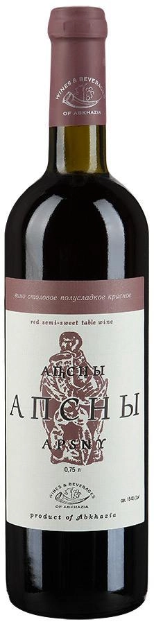 Вино Абхазии Апсны красное полусладкое 750 мл