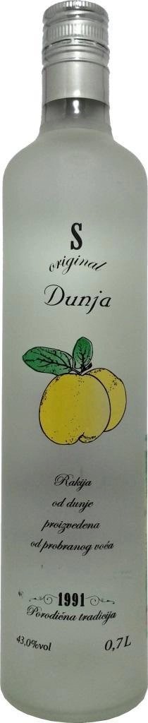 Водка  ДУНЬЯ  плодовая (ракия айвовая) 700 мл