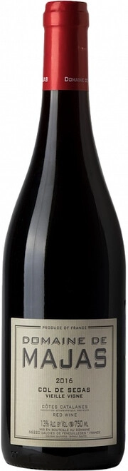 Вино Domaine de Majas Col de Segas Vieille Vigne  2016 750 мл