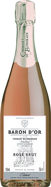 Игристое вино  Baron d'Or  Rose Brut  Cremant de Bordeaux AOC  750 мл