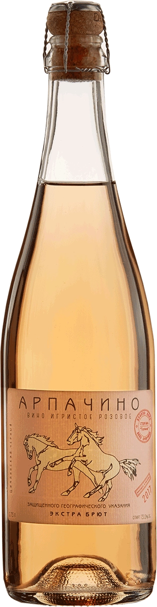 Игристое вино  Арпачино  ЗГУ Долина Дона  Цимлянский Черный  розовое экстра брют  2019 750 мл 13%