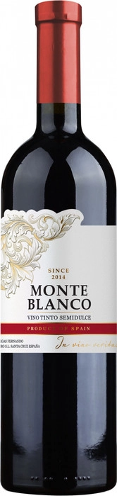 Вино Monte Blanco  Tinto Semidulce  Монте Бланко  красное полусладкое  750 мл