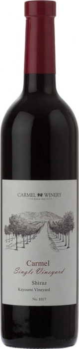 Вино  Carmel Single Vineyard  Shiraz Kayoumi Vineyard Кармель Сингл Виньярд  Шираз 2014 750 мл