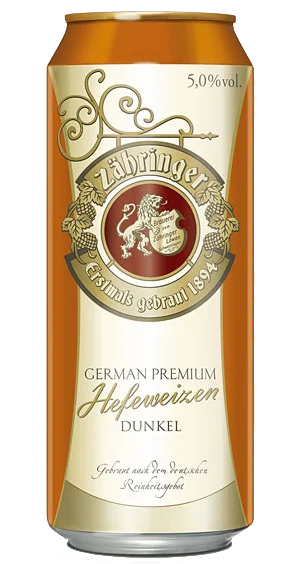 Пиво ZAHRINGER Hefeweizen Dunkel 500 мл