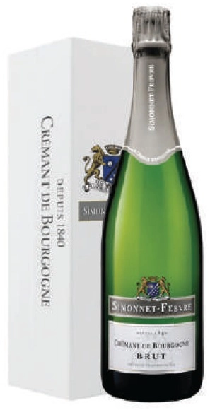 Игристое вино Simonnet-Febvre Cremant de Bourgogne Brut Blanc gift box 750 ml