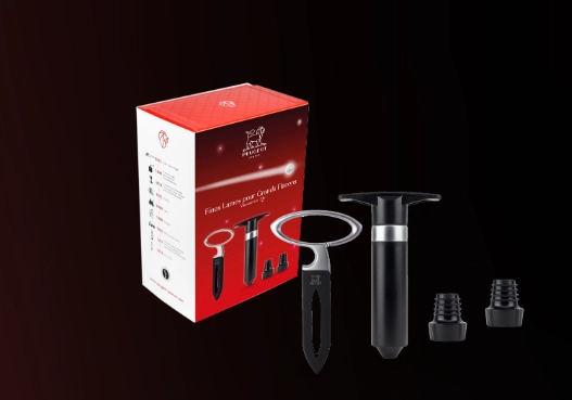 Подарочный набор: штопор Mathus+вакуумный насос для вина Epivac+2 шт. пробки для вина Epivac  Peugeot   арт  200893