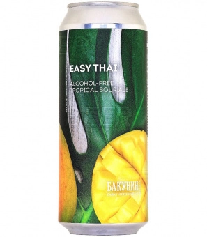 Пиво  Bakunin Easy Thai Бакунин Изи Тай безалкогольное  ж/б  500 мл