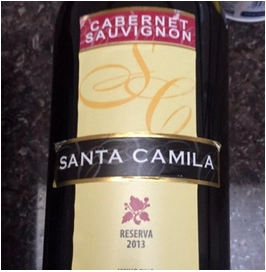 Вино Santa Camila Reserva Cabernet Sauvignon, Санта Камила,Каберне Совиньон Резерва красн.сух. 0,75л 13,5%